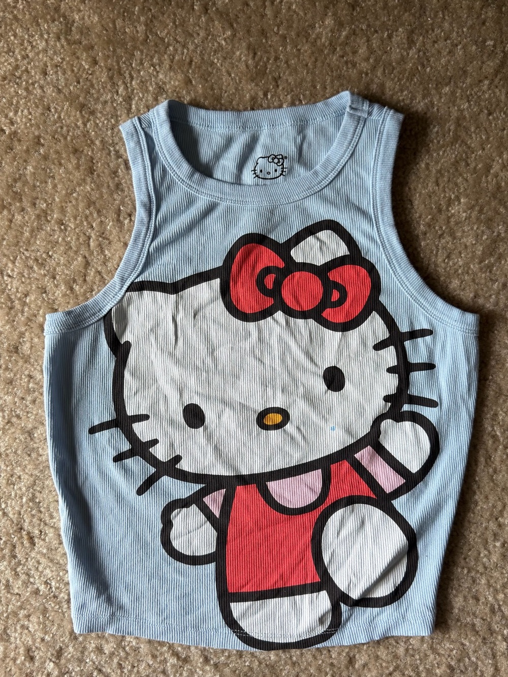 Hello Kitty Light Blue Tank Top with Red Bow and Red Outfit